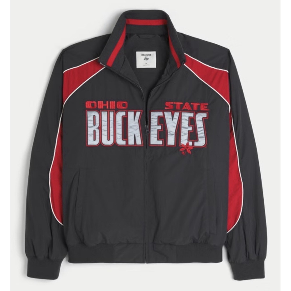 $140 The Ohio State University Buckeyes Graphic Windbreaker Jacket Men's Small